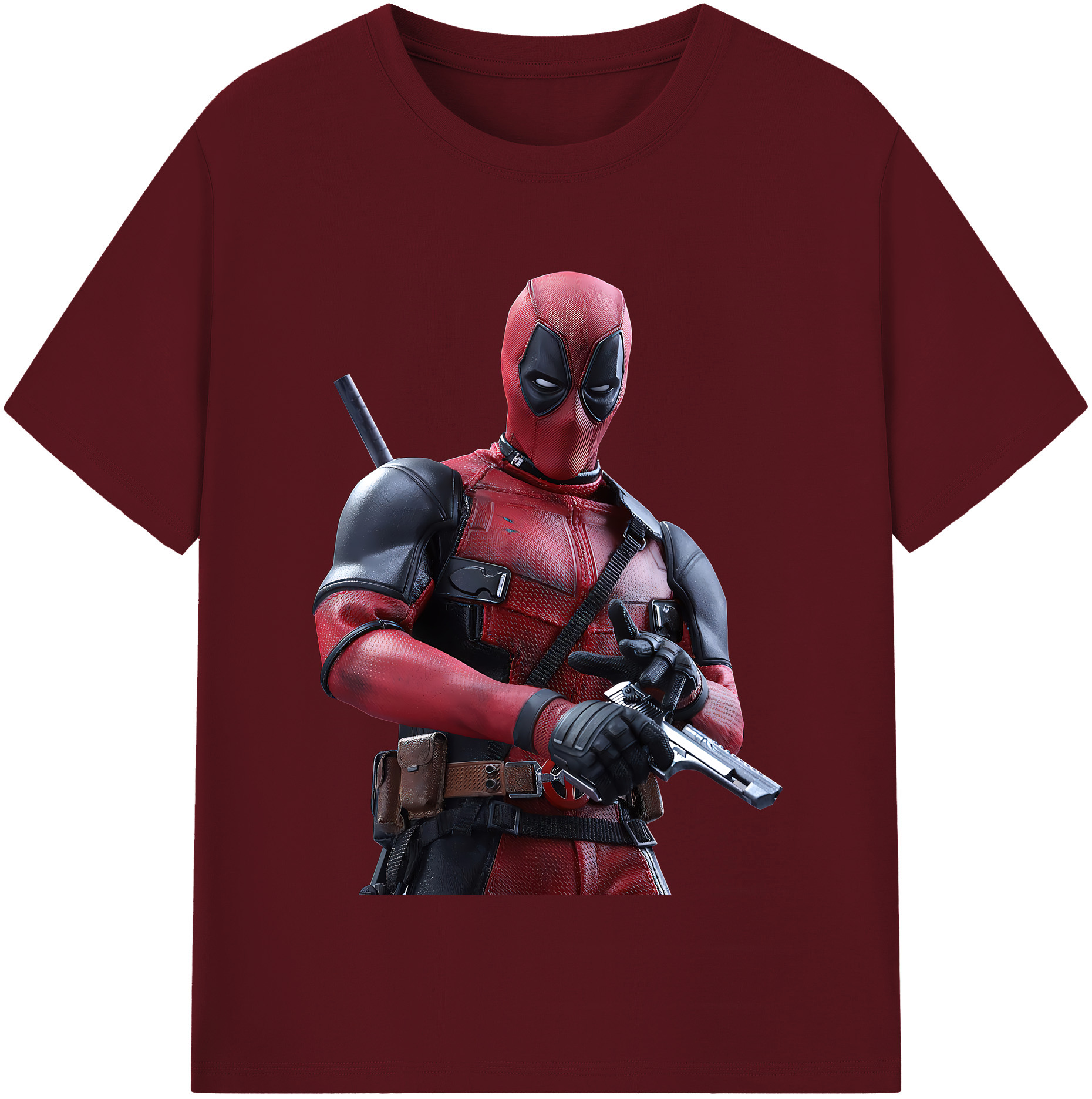 （画像用） Deadpool デッドプール 綿100％半袖Tシャツ（フロントプリント）